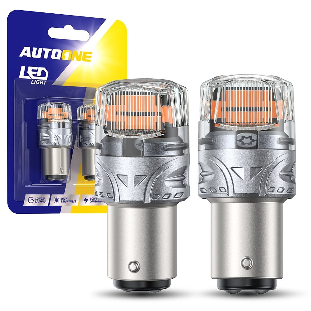 AUTOONE Amber BAY15D 1157 LED Rear Front Turn Signal Light Bulbs Free Return BRS