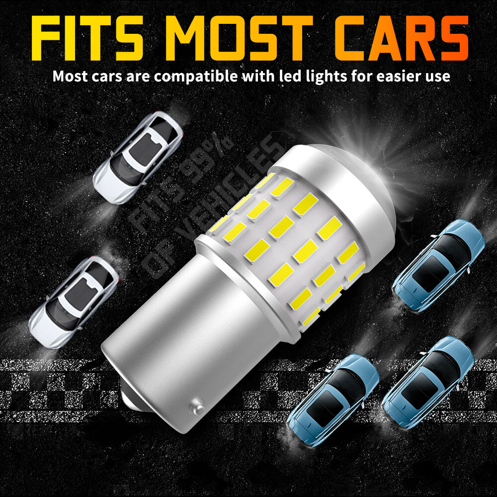 2X LED Turn Signal Blinker Light 1156 P21W BA15S 7506 Pure White Bright DRL Bulb
