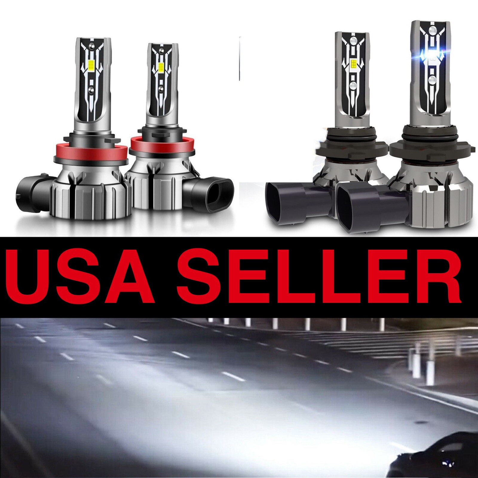 High + Low Beam Set For Chevy Colorado 2025 2026 Trail Boss Led Headlight Bulbs