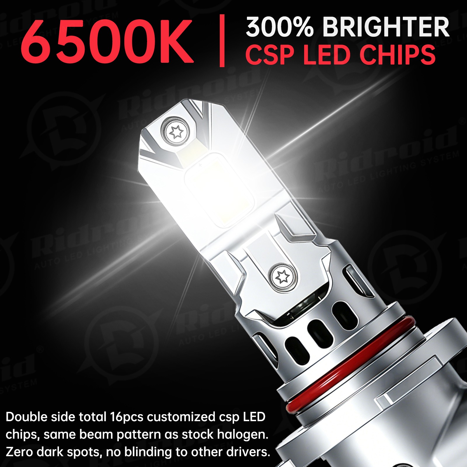 H11 9005 LED Headlight Kit Combo Bulbs High&Low Beam Super Bright 6500K White