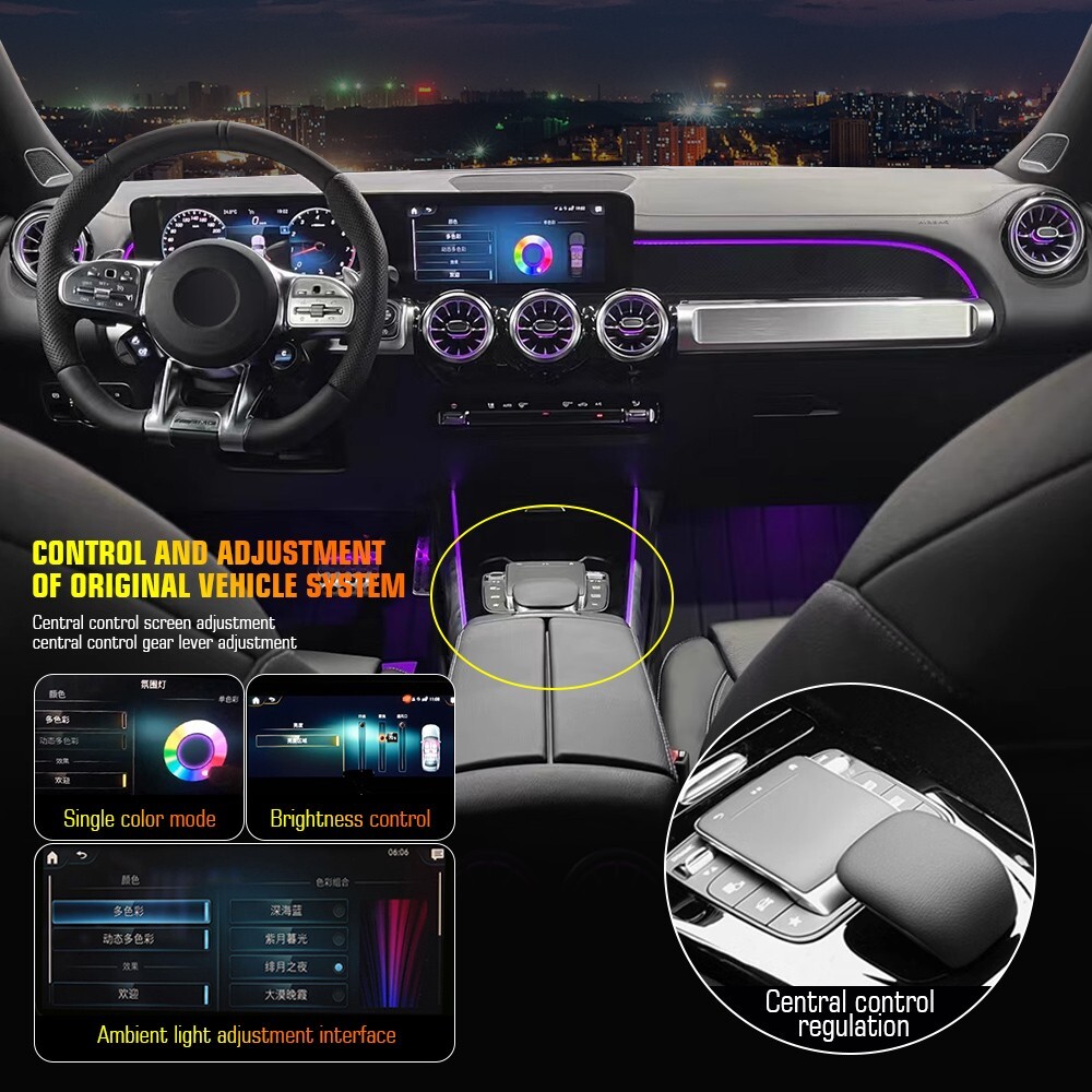 LED Air Vent Ambient Light For Mercedes Benz W117 CLA180 CLA200 CLA250 CLA45 5pc