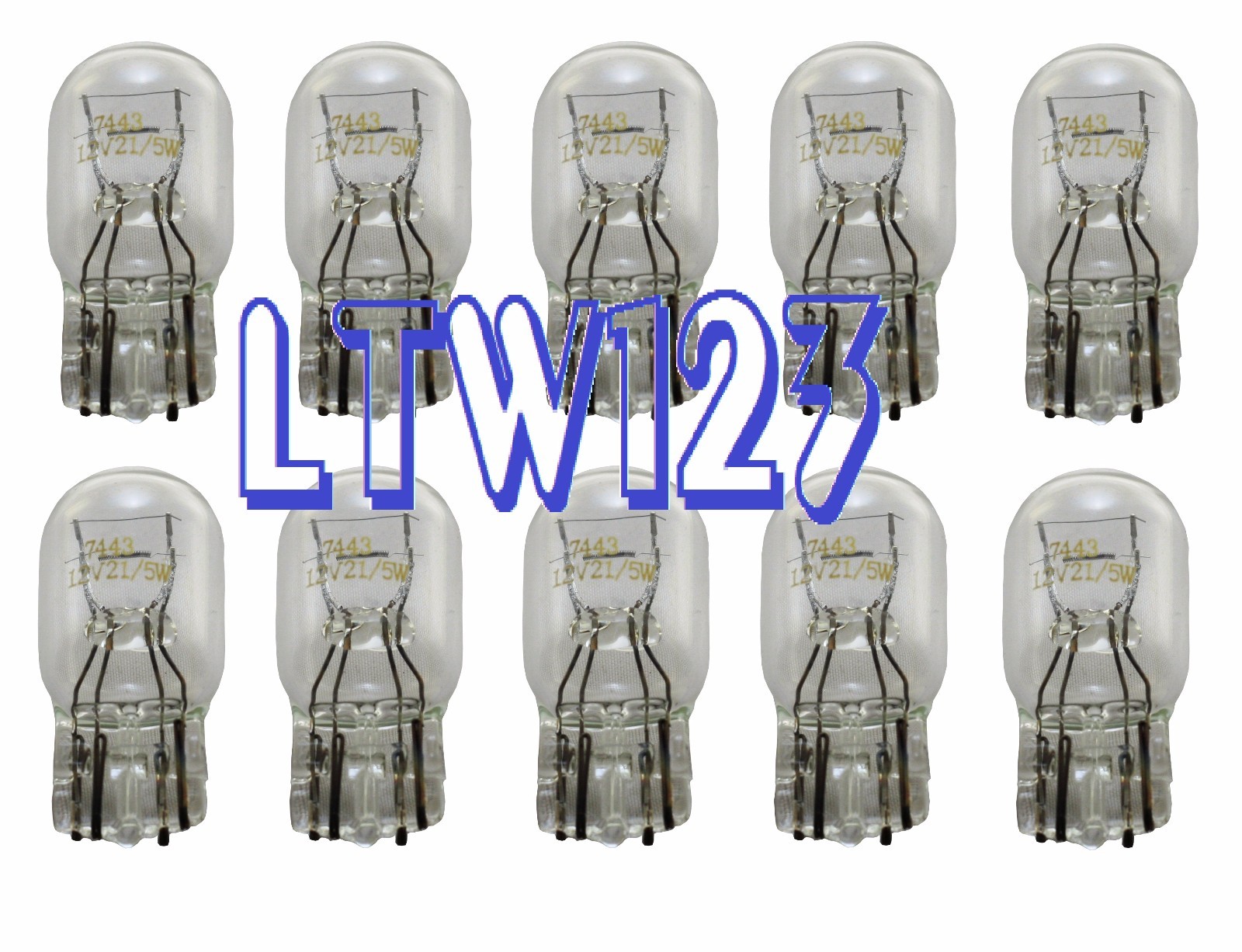 (2) Halogen 7443 Clear Dual Filaments for Japanese Vehicles