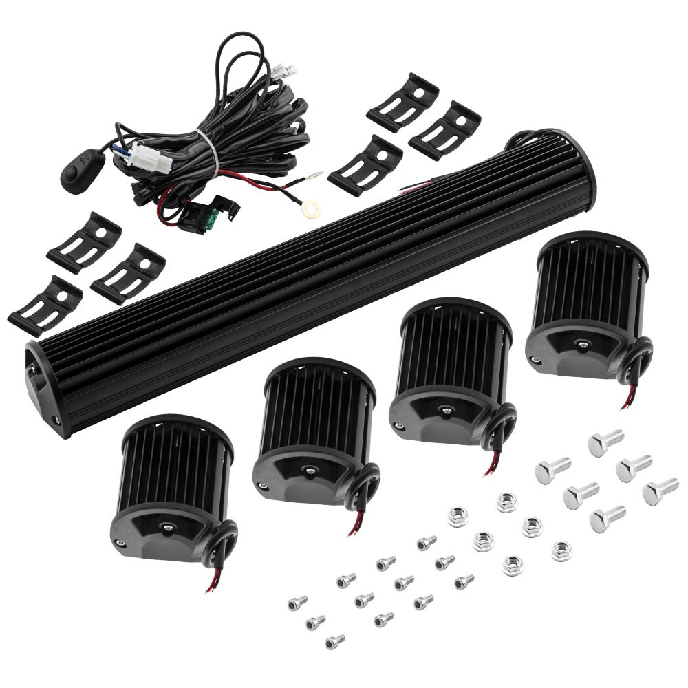 Front Left Right 20“ LED Light Bar + 4“ Combo Beam for Pickup Cab ATV SUV Boat