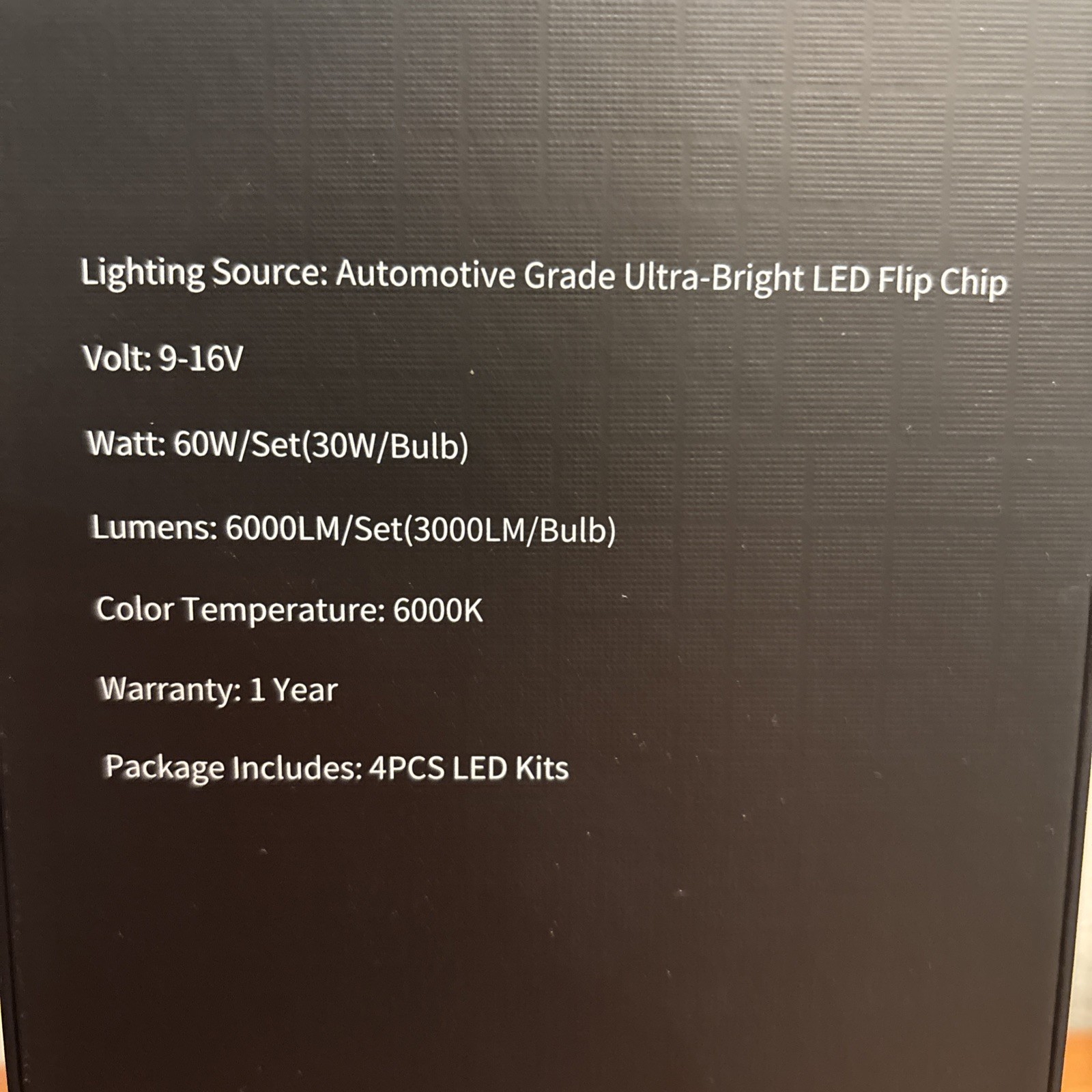 LASFIT LA1105 6000LM HIGH BEAM AND LOW BEAM LED BULB SET BRAND NEW!