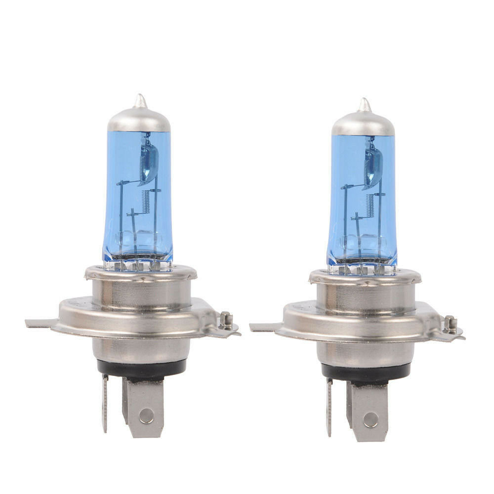 2x H4/9003/HB2 Halogen 100/90W 12V Dual Low-Beam Headlight Bulbs Xenon White