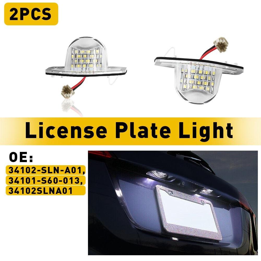 2 PCS License Plate LED Assembly Light For Honda Coupe Civic 2012 2013 2014 2015