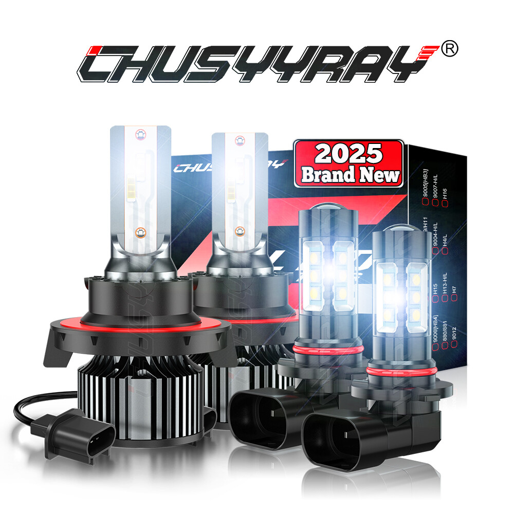 For 2004-2008 Ford F150 H13 9008 LED Headlight Hi/Lo Beam+ 9145 Fog Light Bulbs
