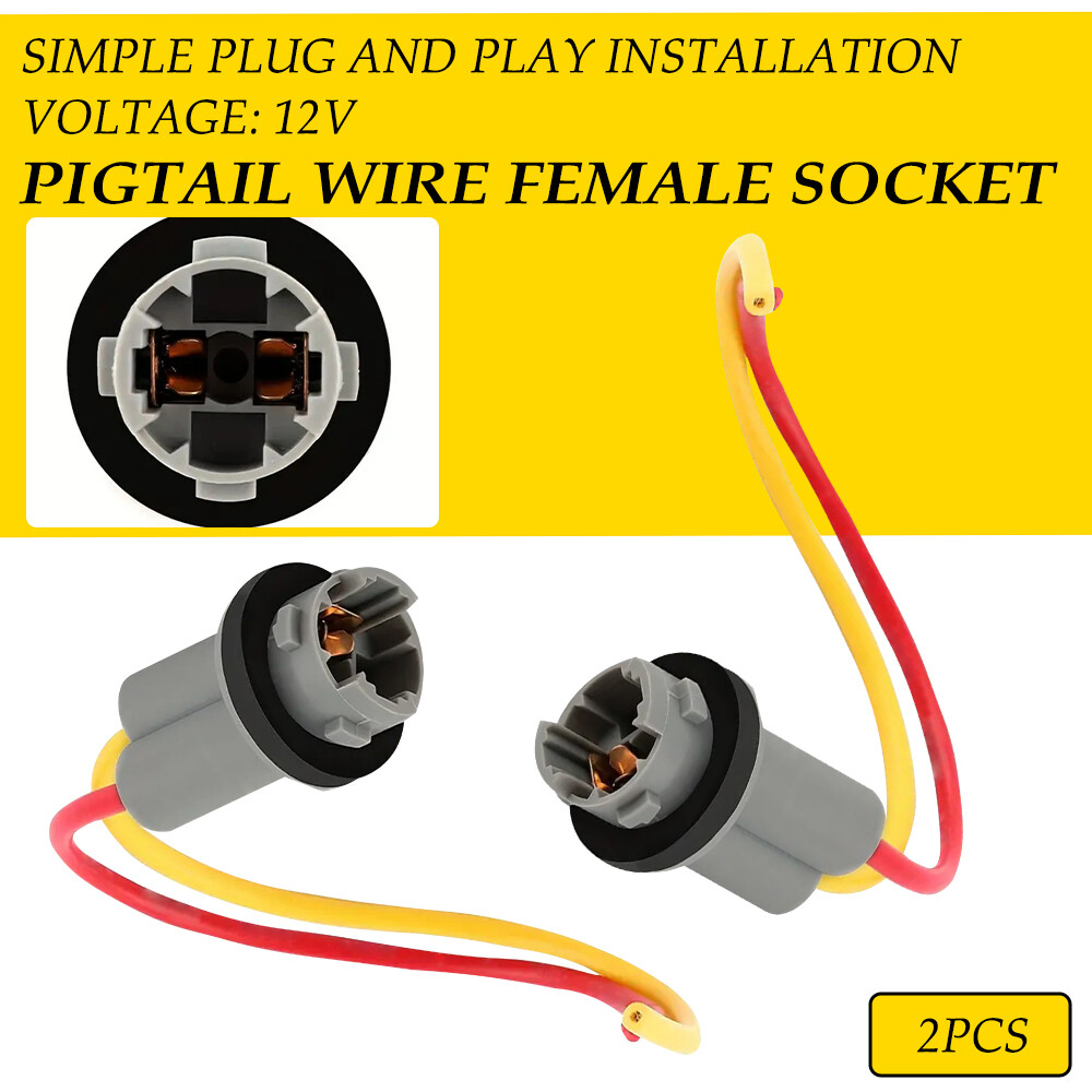 Pigtail Wire Female Socket for 2018Ford 194 T10 PGS Front Side Marker Light Plug