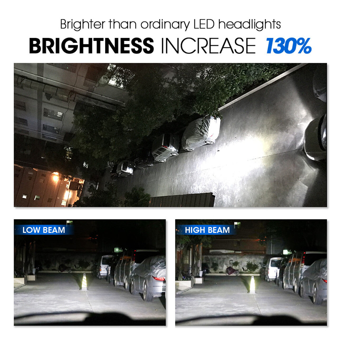 AUXBEAM 9005 HB3 LED Headlight Bulb High Beam Conversion Kit 6000K White Bright