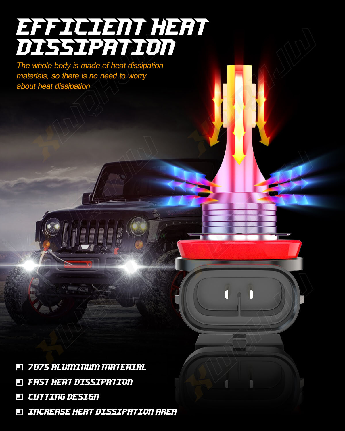 LED Headlight Super Bright Bulbs Kit 6000K Cool White High/Low Beam