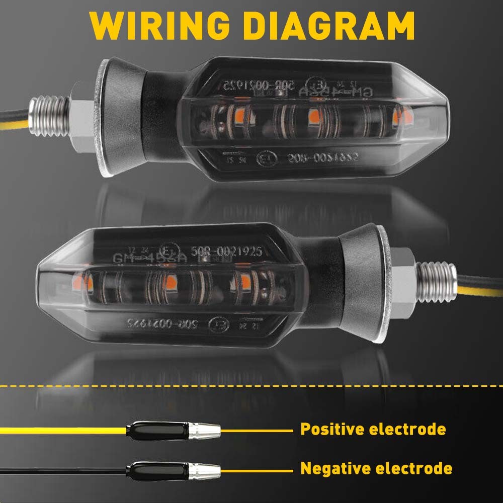 Motorcycle LED Turn Signals Blinker Light Indicator Smoke Amber For Yamaha 2-6X