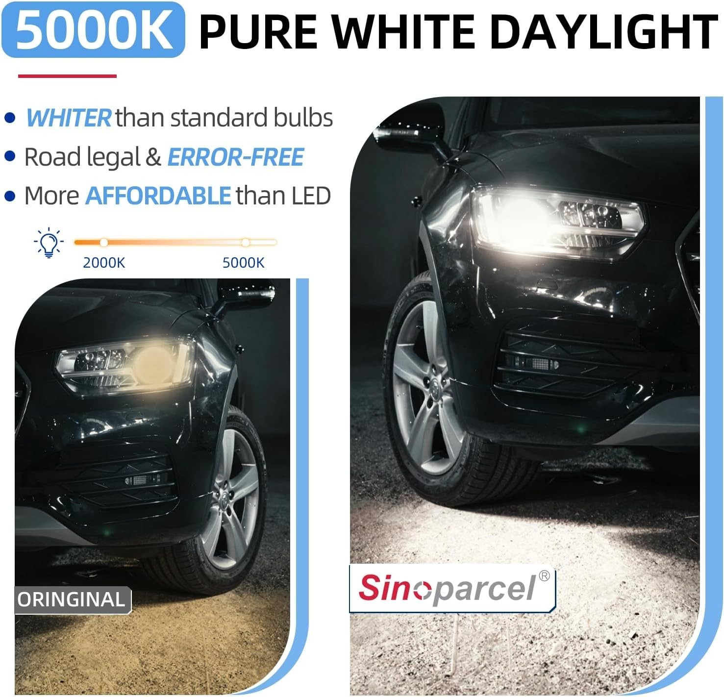 9012/ Halogen Headlight Bulbs 5000K White Light, High and Low Beam More Brigh…