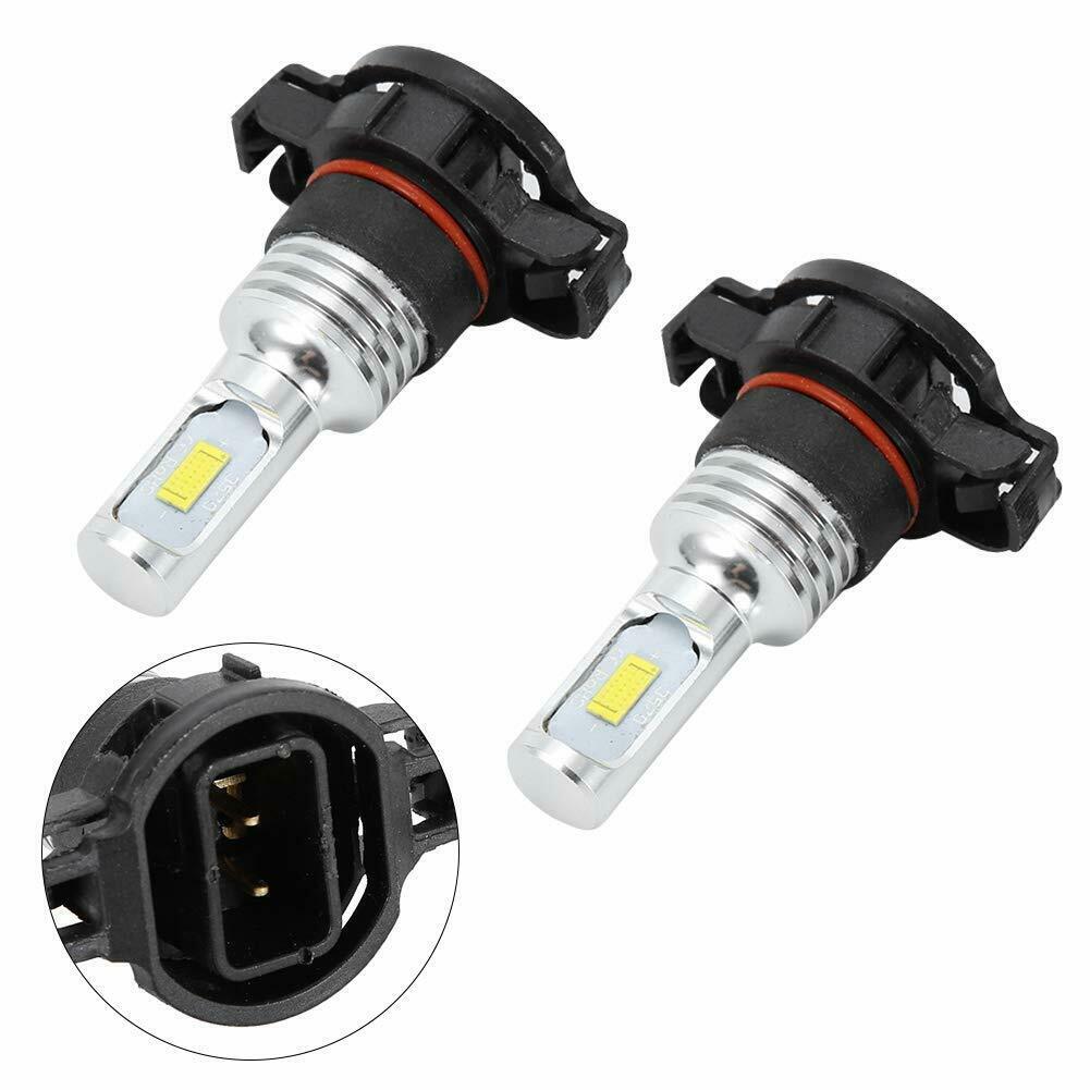 5202 H16 LED Fog Light Bulbs 6000K Xenon White 16000LM High Power Pair