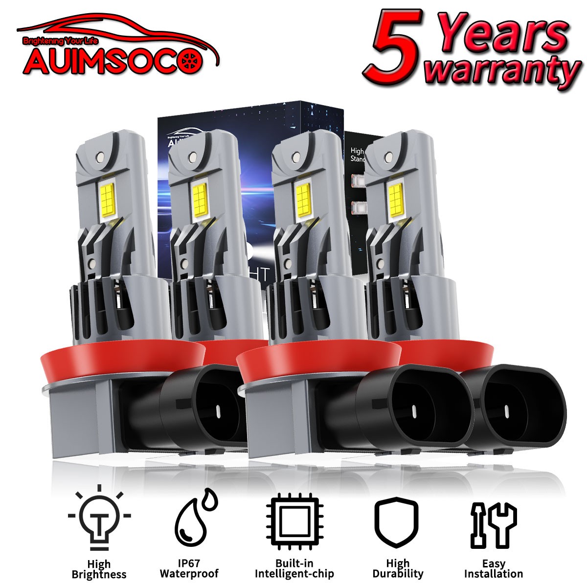 For Jeep Grand Cherokee 2019-2021 LED Headlight Hi/Lo Beam Bulbs 72000LM White