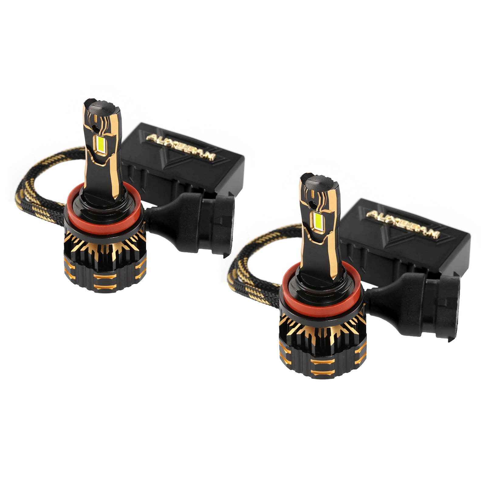 AUXBEAM H11 LED Headlight Kit Low Beam Bulbs Super Bright 6500K White 120W-60W