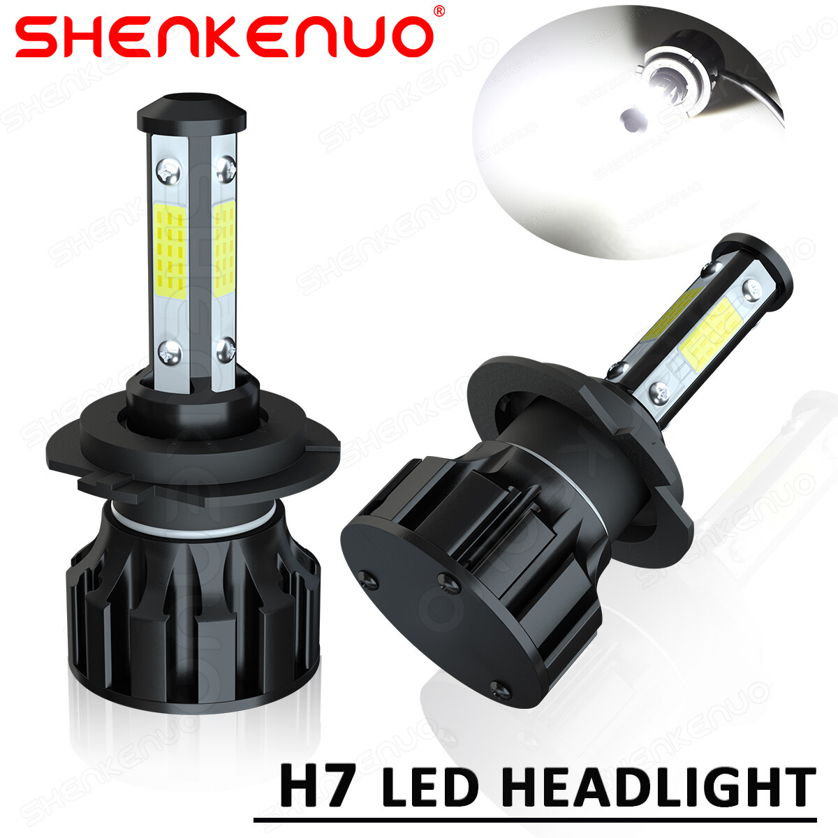 For Yamaha Yzf R1 2004-2004 Pair H7 LED Headlight High/Low Bulbs Kit 6000K White