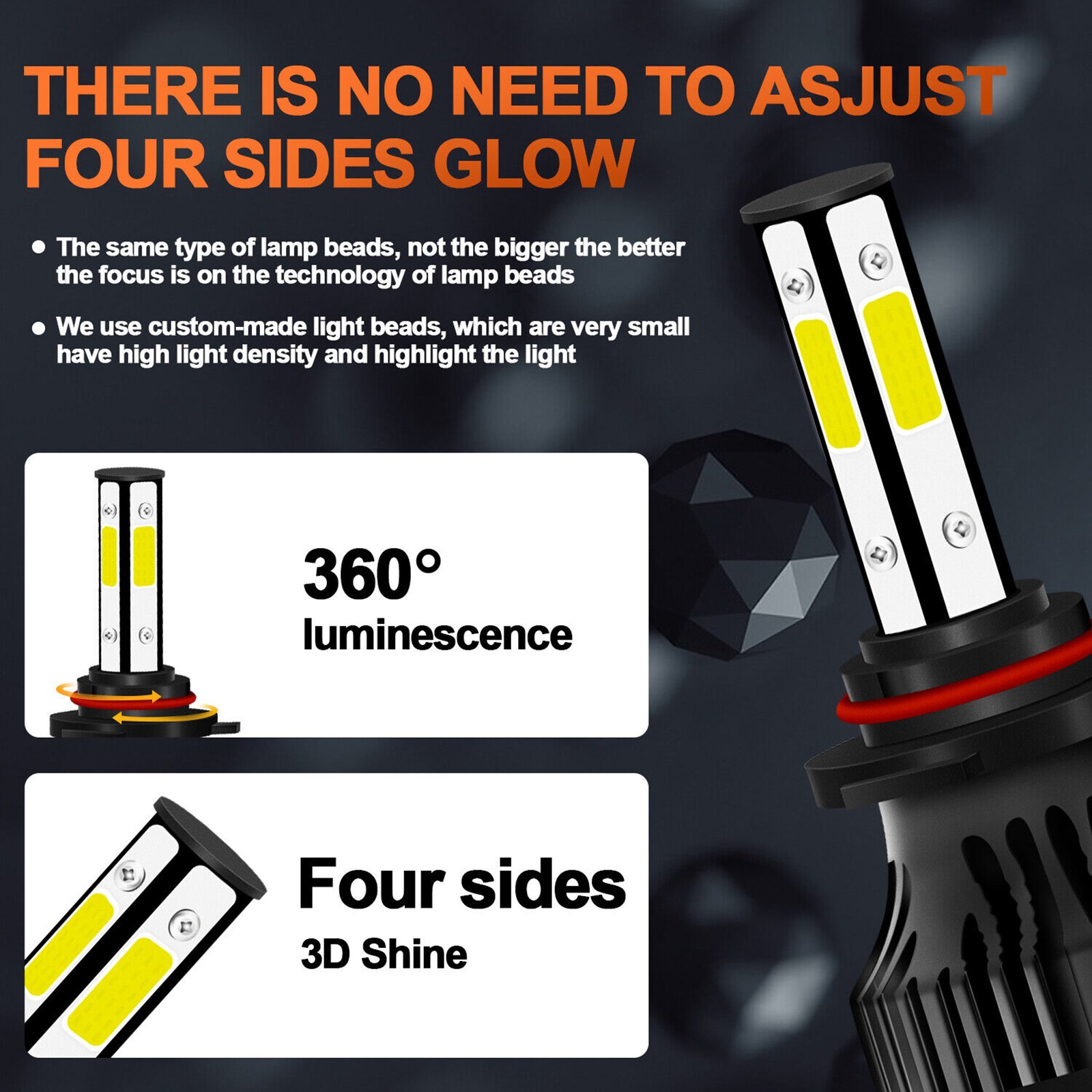High brightness LED Headlights Fog Lights Bulbs For Chevy Silverado 1500 2500 HD
