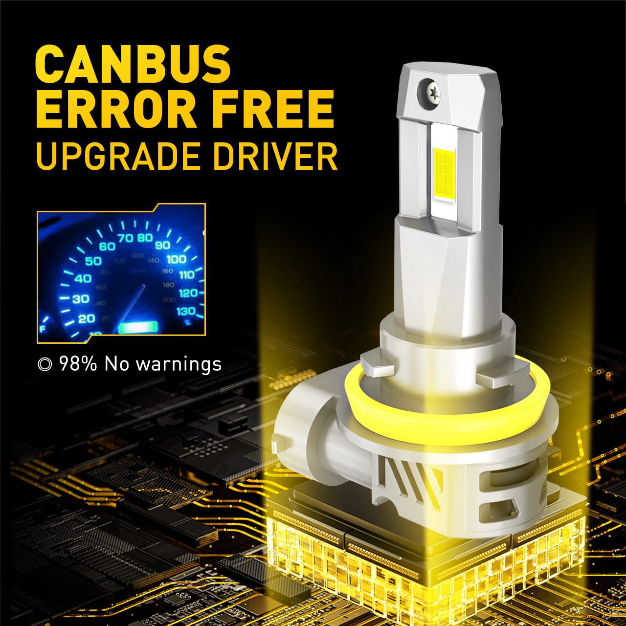 H11 LED Headlight Super Bulbs Bright 6500K White 330000LM HIGH/LOW BEAM 1-10Set