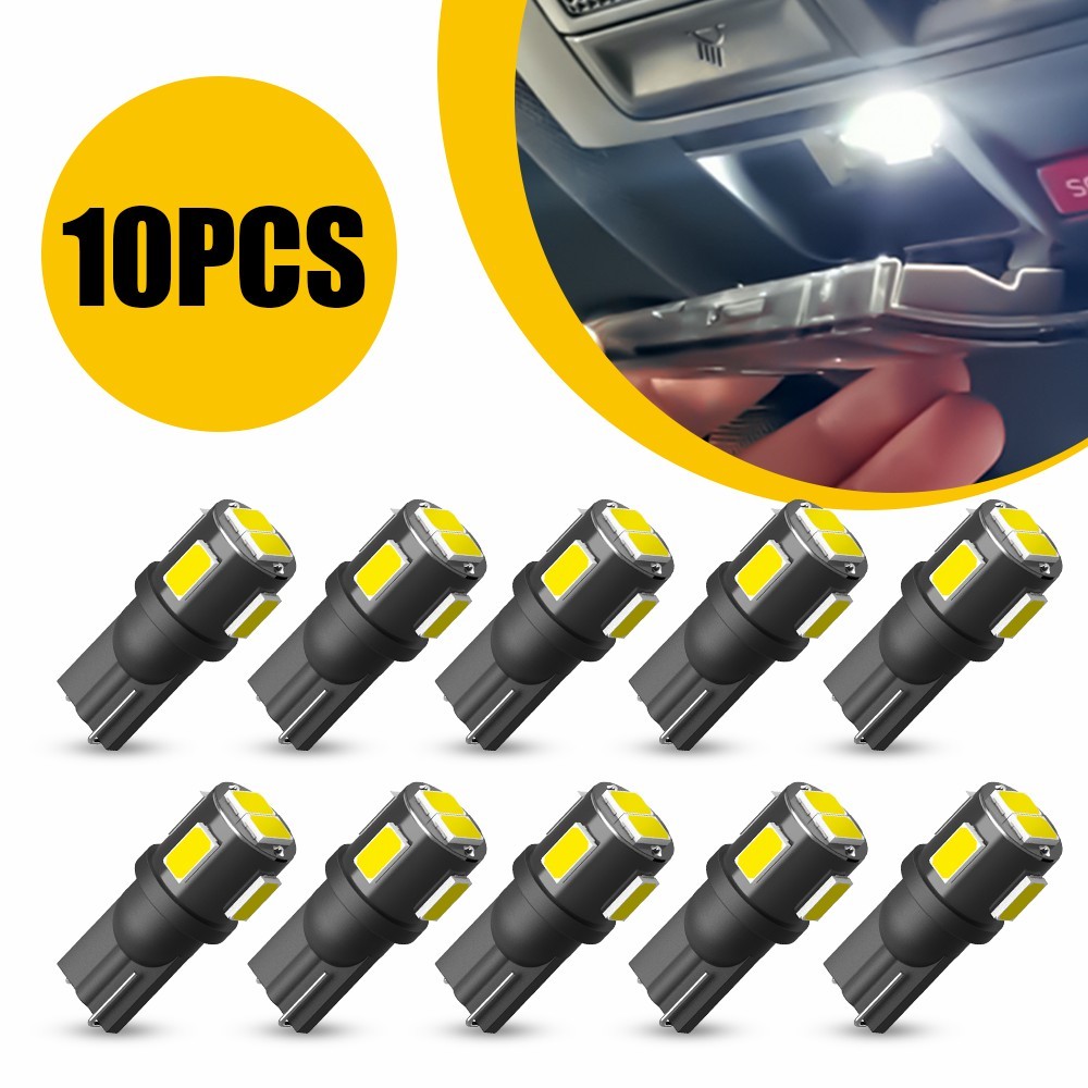10X 5630SMD LED Interior Dome Light Bulb White T10 6000K 921 194 192 168 W5W SMD