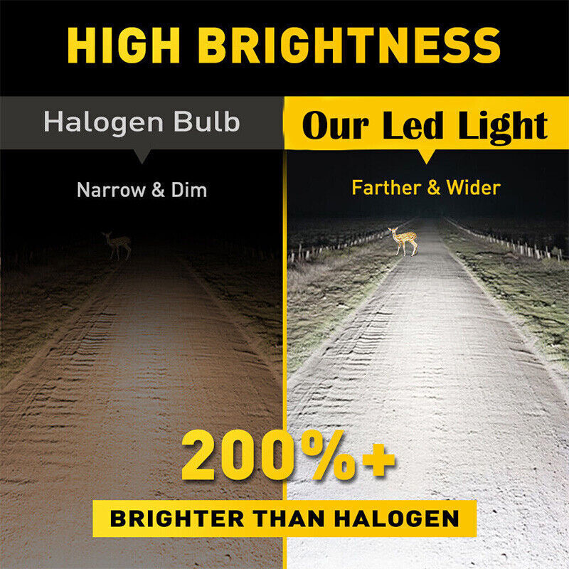 H11 LED Headlight Super Bright Bulbs Kit 6500K White 330000LM HIGH/LOW BEAM