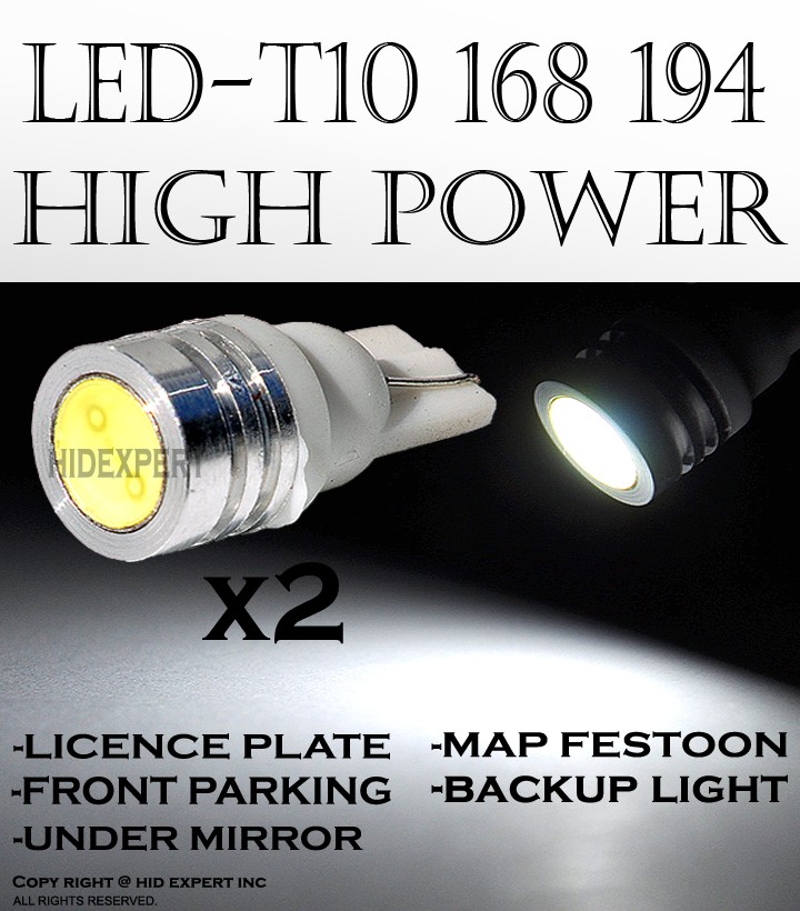 4x pc T10 LED High Power Pure White Plugin Front Side Markers light bulb N179