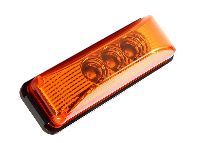 4PC Amber 3LED Side Marker Lights RV Truck Trailer Clearance Light Waterproof US
