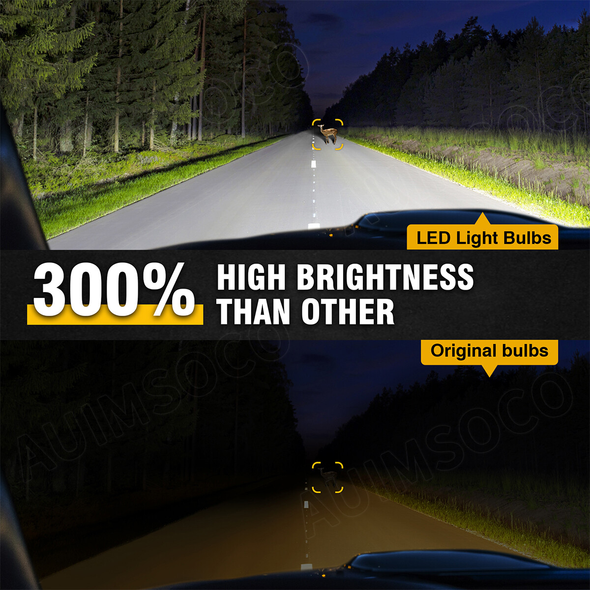 H7 H11 LED Headlights Kit Combo Bulbs 8000K High Low Beam Super White Bright CSP