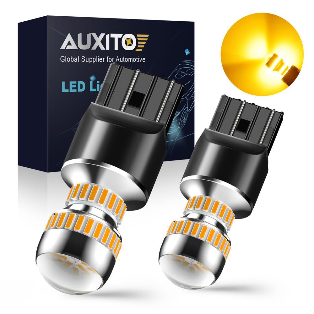 2/4/6X 7443 7440 LED Amber Turn Signal Parking DRL Light Bulbs CANBUS Error Free