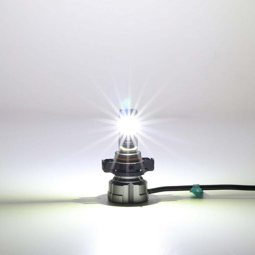 AUXBEAM H16 5202 50W 12000LM LED Fog Light Bulbs Driving DRL Lamps 6500K Fanless
