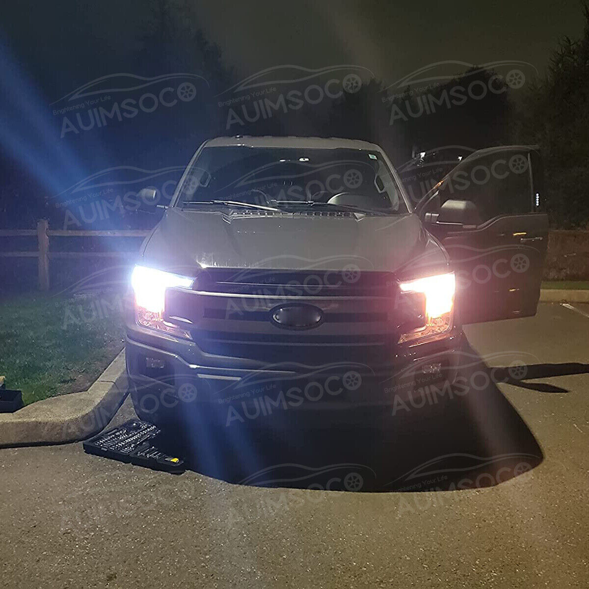 White LED High+Low Beam Headlight Lights Bulbs For 2017 2018 2019-2021 F250 F350