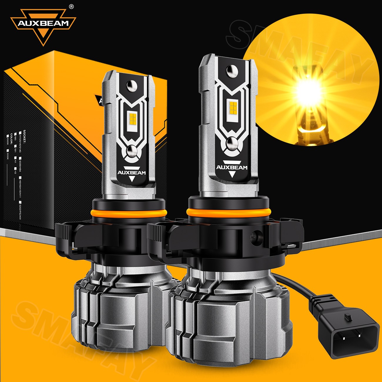 2x 5202 LED Fog Lights Yellow For GMC Sierra 1500 2500 3500 07-15 Yukon XL 07-13