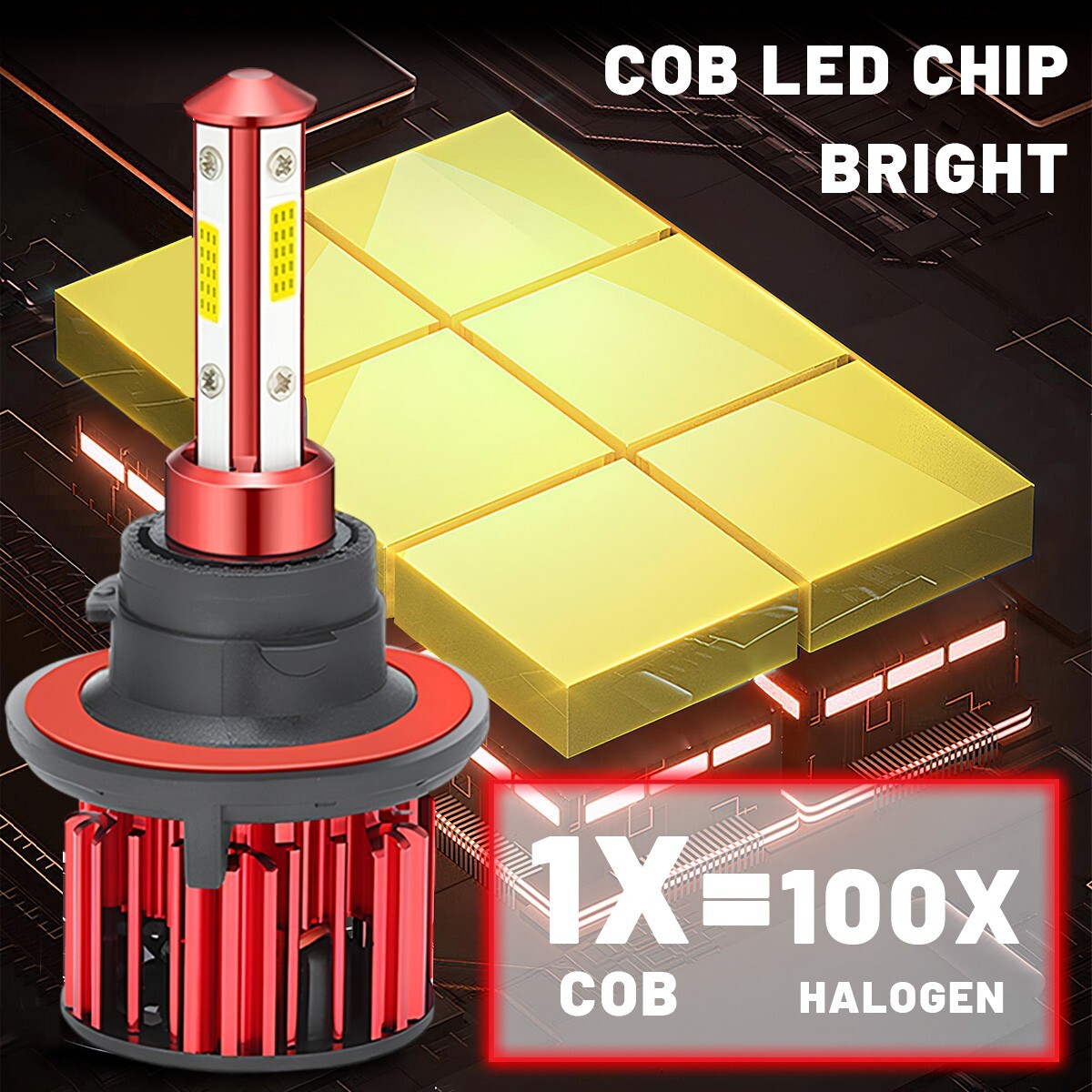 4-Sides H13 9008 360000LM LED Headlight Bulb Kit High/Low Beam 6000K White 20pcs