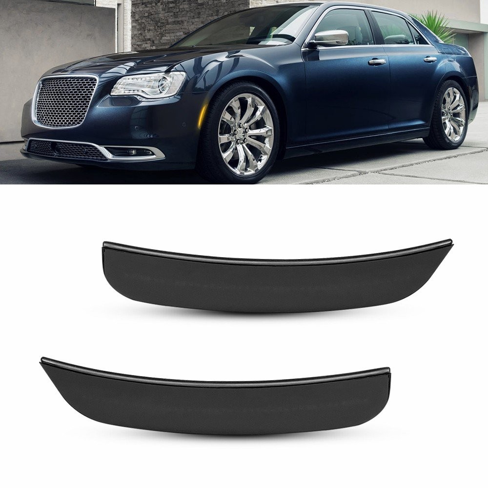 2PCS Amber LED Smoked Front Bumper Side Marker Lights For Chrysler 2015-2023 300