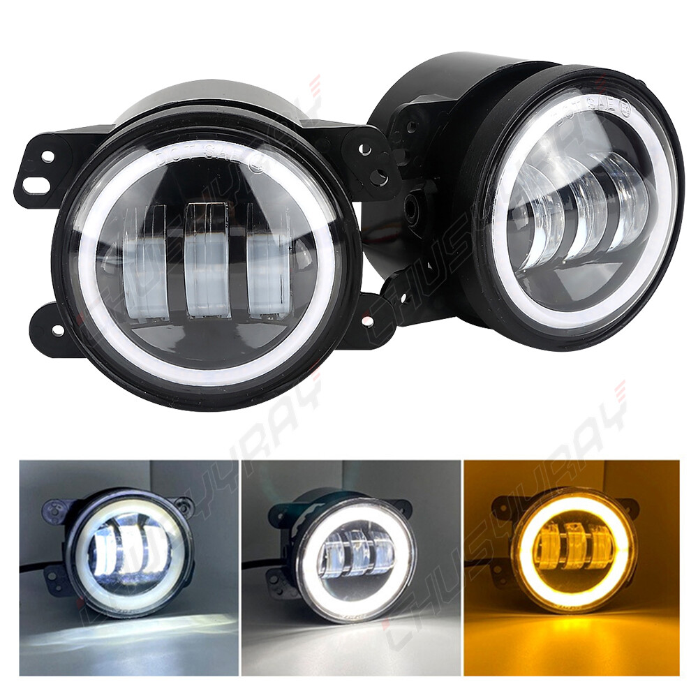 For Hummer H2 H3T 05-10 7″ INCH Halo LED Headlight DRL&4″ Fog Lights Combo Kit