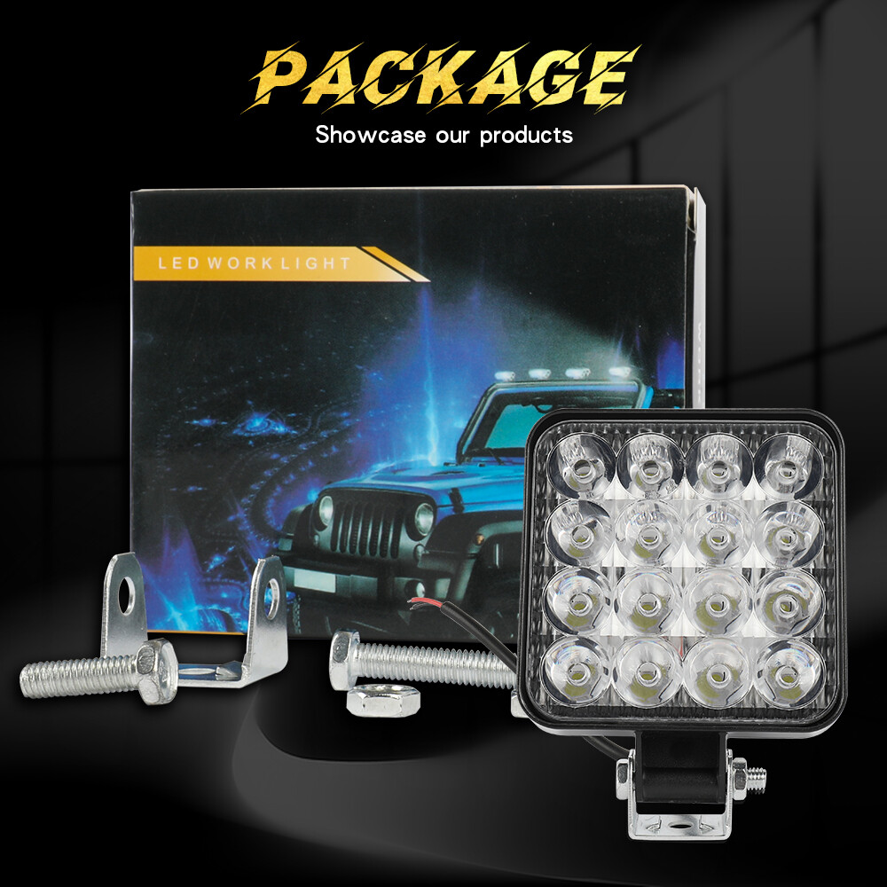 4Pack 4“ inch 48W LED Work Light Bar Spot Flood Pods Off Road Truck Fog Lights