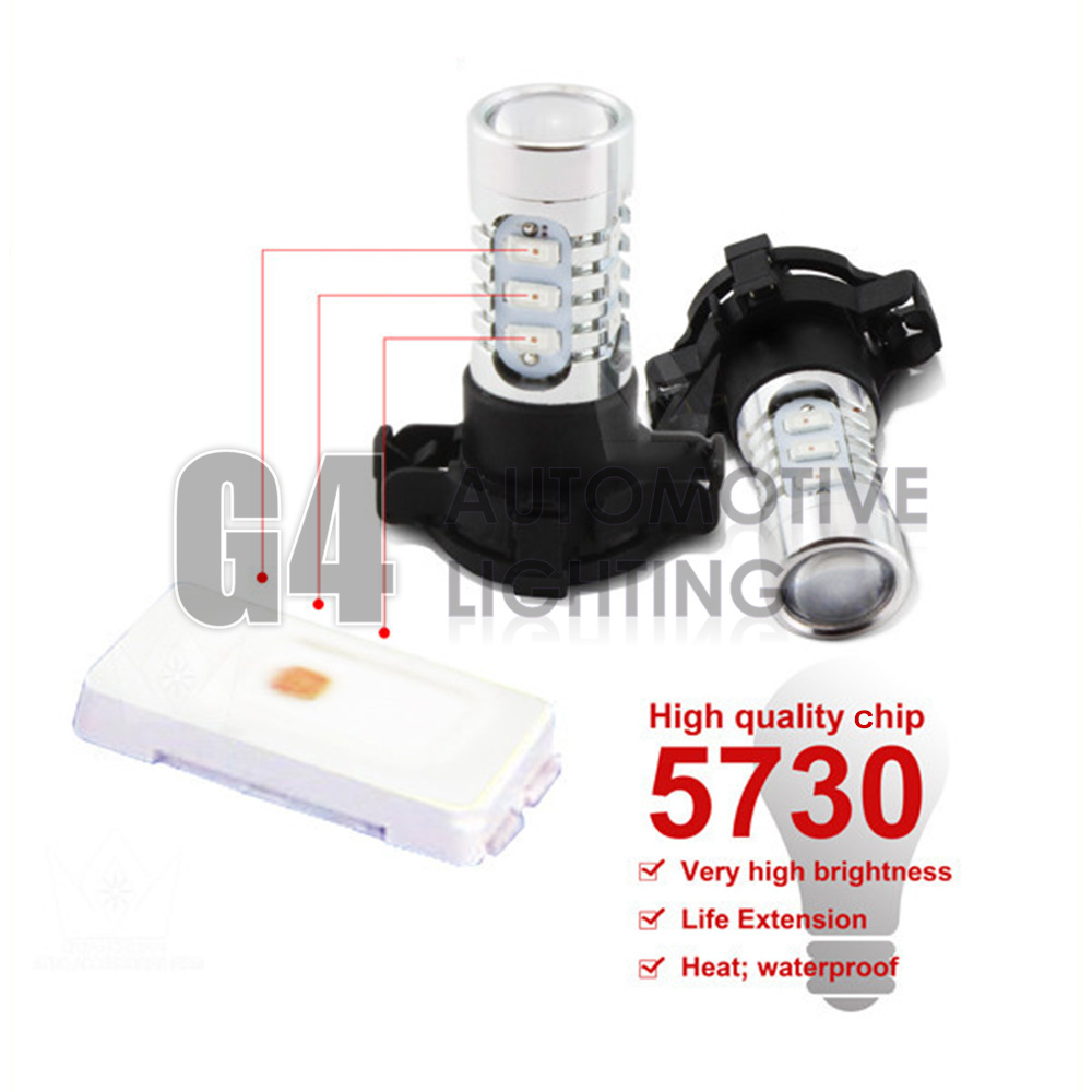 2x H16 5202 LED Bulbs High Power DRL SMD 5730 Fog Light Projector Bulb Pink