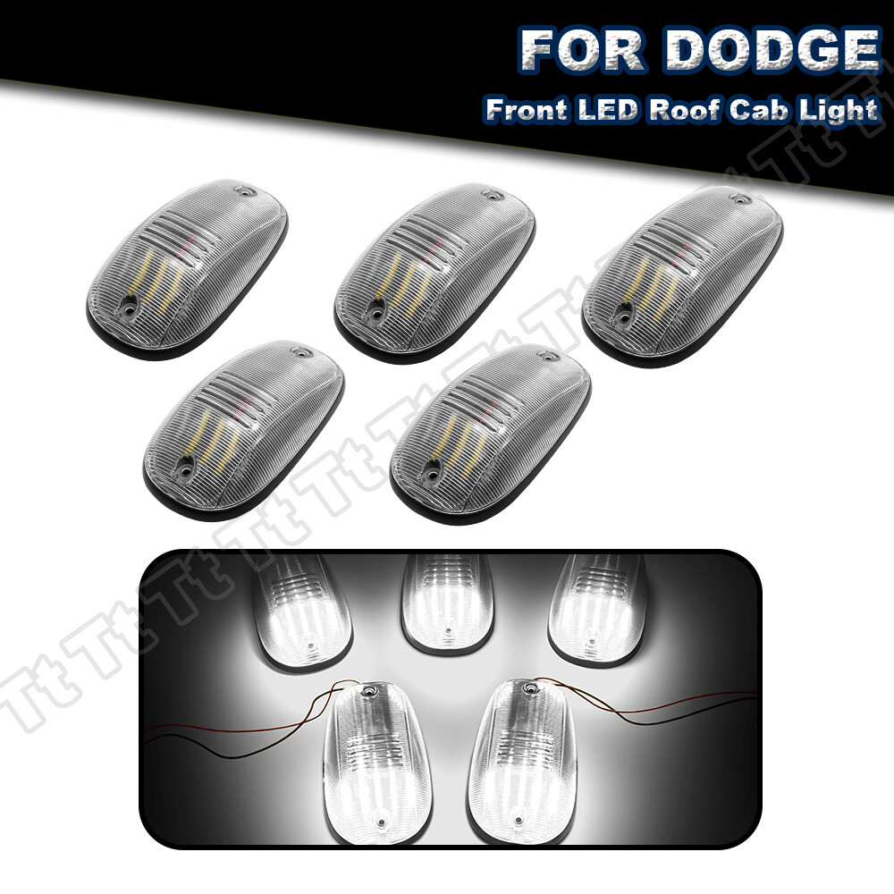 For 2003-2018 Dodge Ram 1500 2500 3500 Truck White LED Cab Roof Marker Lights 5x