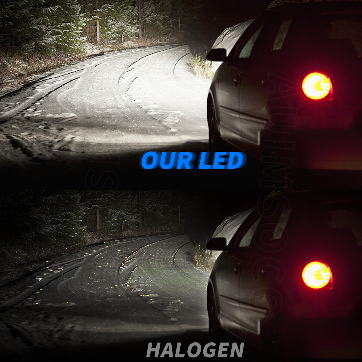Super White Bright 9012 HIR2 H16 Combo LED Headlight Fog Light Bulbs 1000000lm