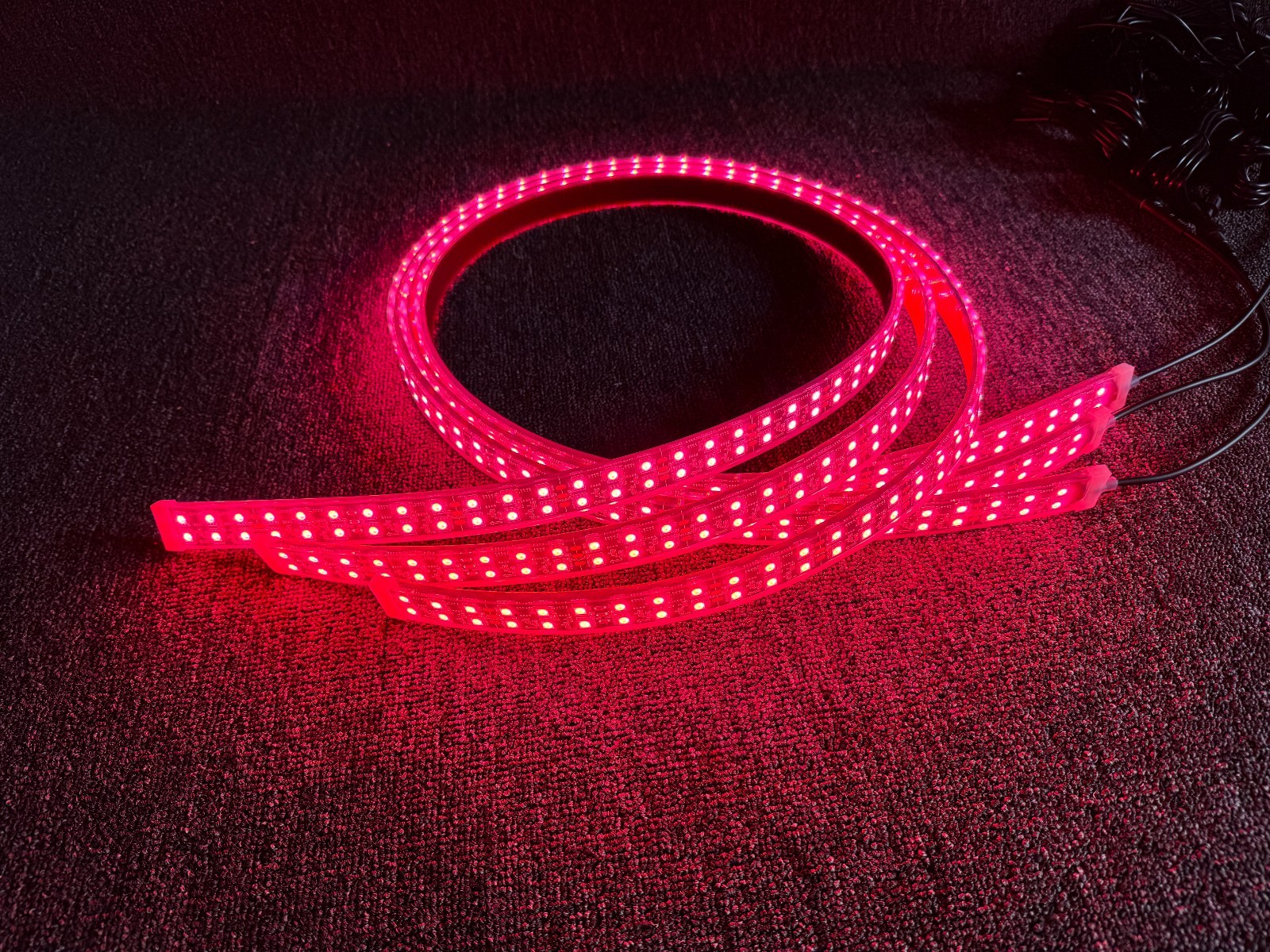 Dream Color Double Row 2x 4FT +2x 6.5FT CHASING Underglow Light Bluetooth Strips
