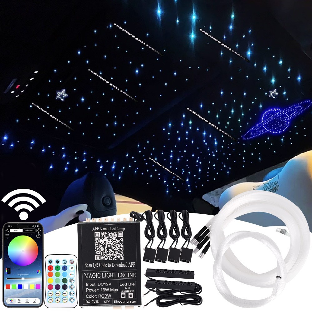 1000PC Car Home Headliner Star Light Kit Roof Twinkle Ceiling Lights Fiber Optic