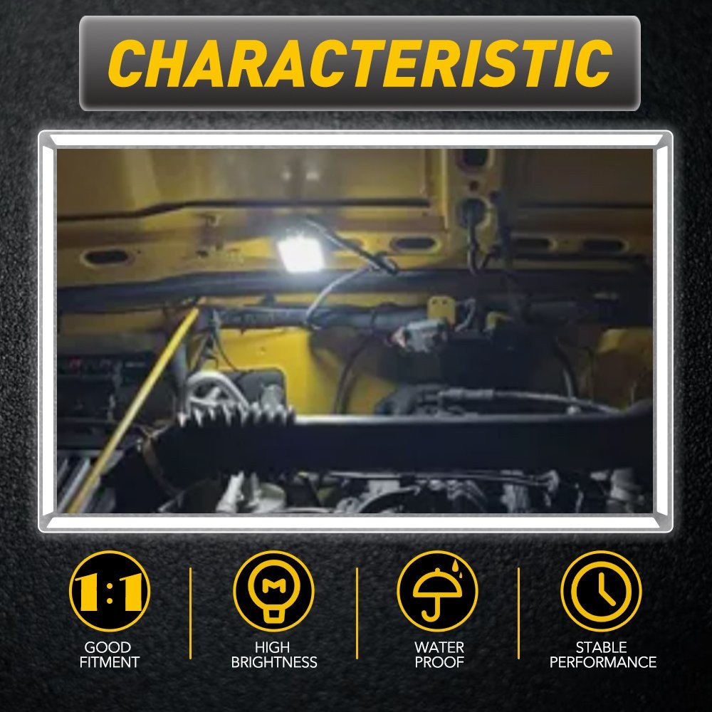 [BRIGHT]Underhood Hood Courtesy LED Lamp Light For Ram Wrangler Grand Cherokee V