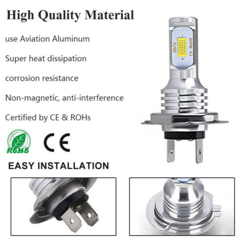 For BMW 328i xDrive 2009-2016 High Low Beam White Combo 4*H7 LED Headlight Bulbs