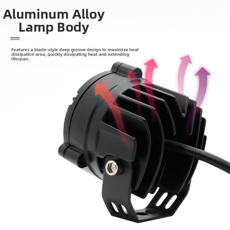 High Brightness U30 LED Motorcycle Spot Light Auxiliary IP67 Aviation Aluminum