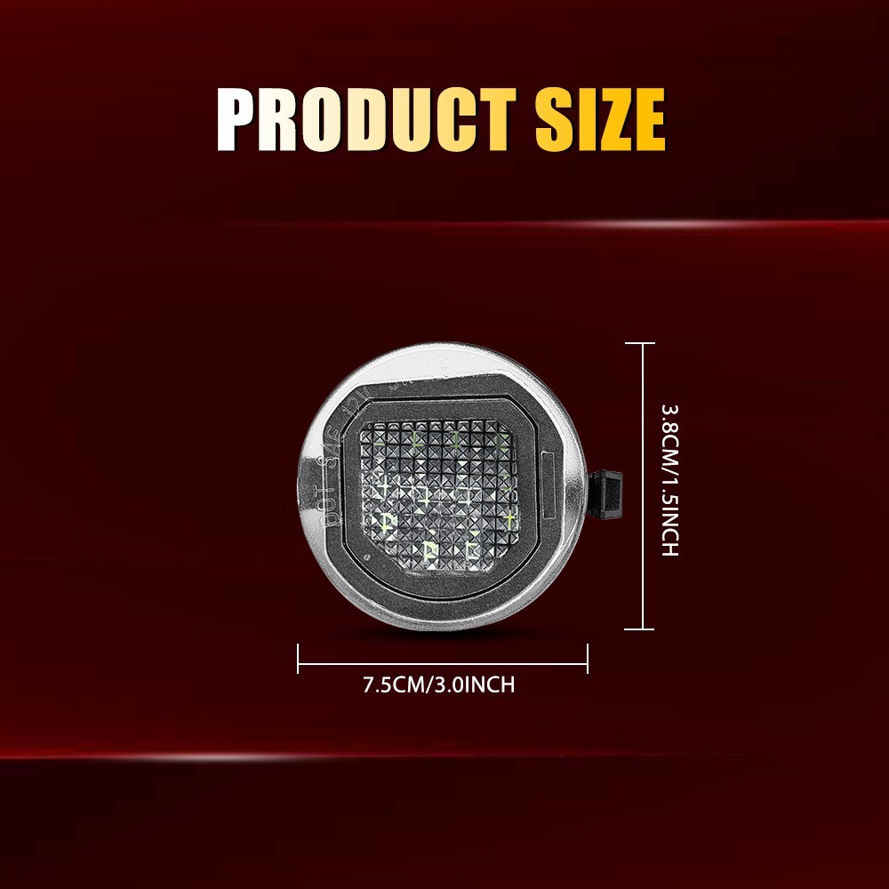 2X Exterior White LED Puddle Lamp Fit Chevrolet Suburban Tahoe 2015 2016-2020 EK
