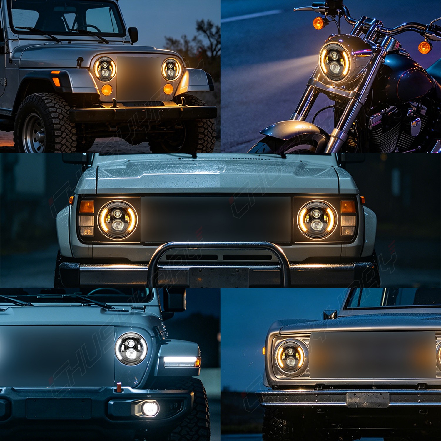 2026 Fit Chevrolet C10 pickup 1962- 1964 1965-1980 7″ inch Round led headlight