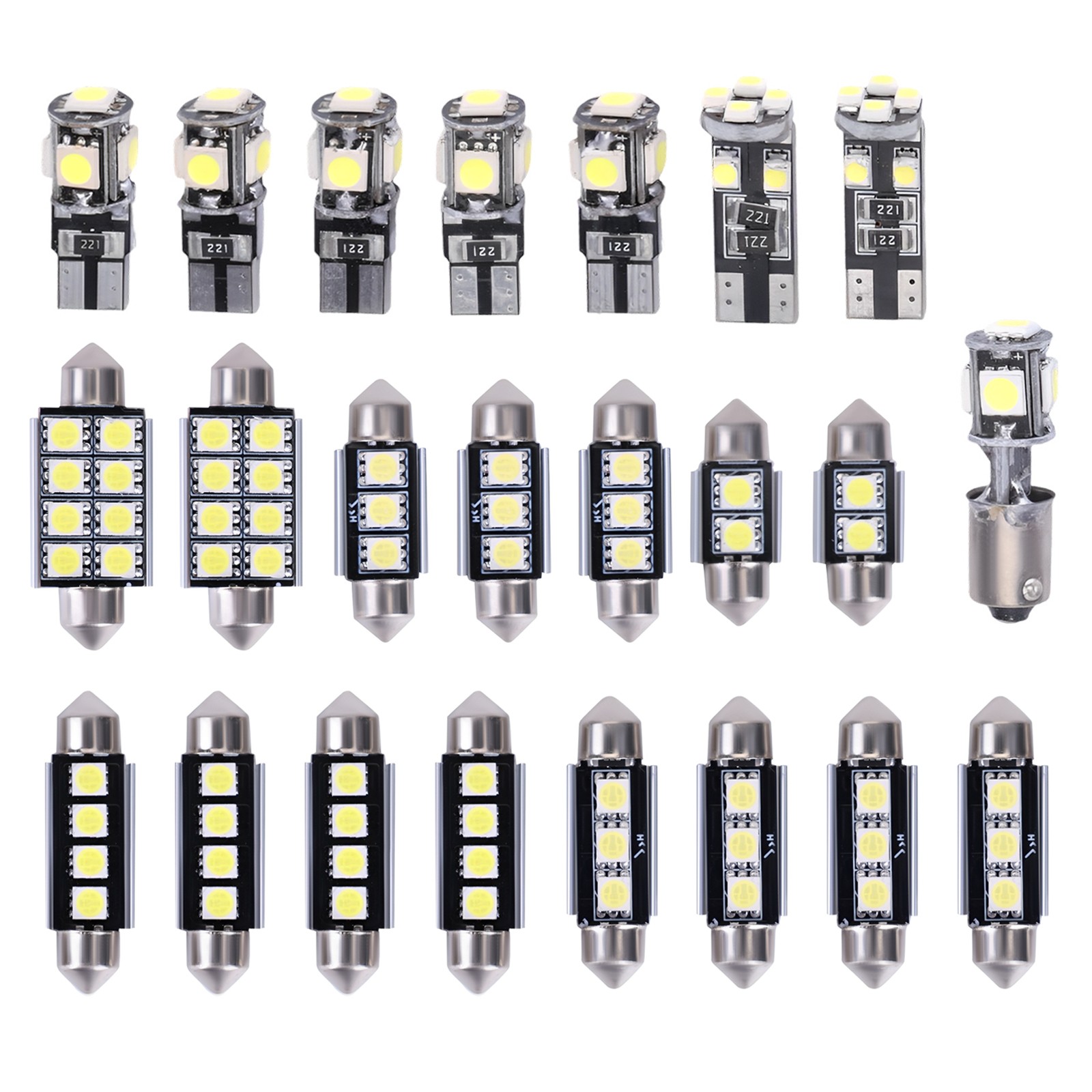New 23x left right Car Side Marker Lights For 23Pcs LED Car Light Bulb Kit Set