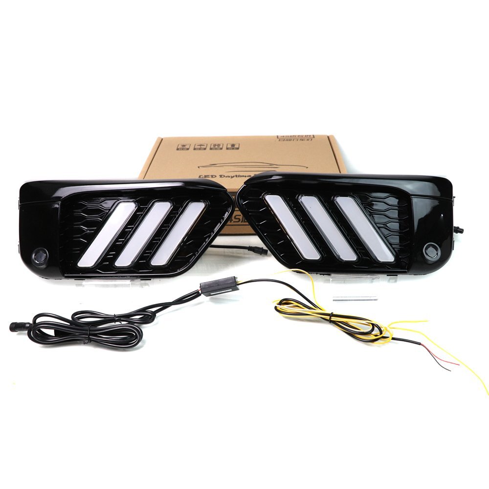 3 Color LED DRL for BMW X1 F48 16-19 Daytime Running Light Grille Style w/ Turn