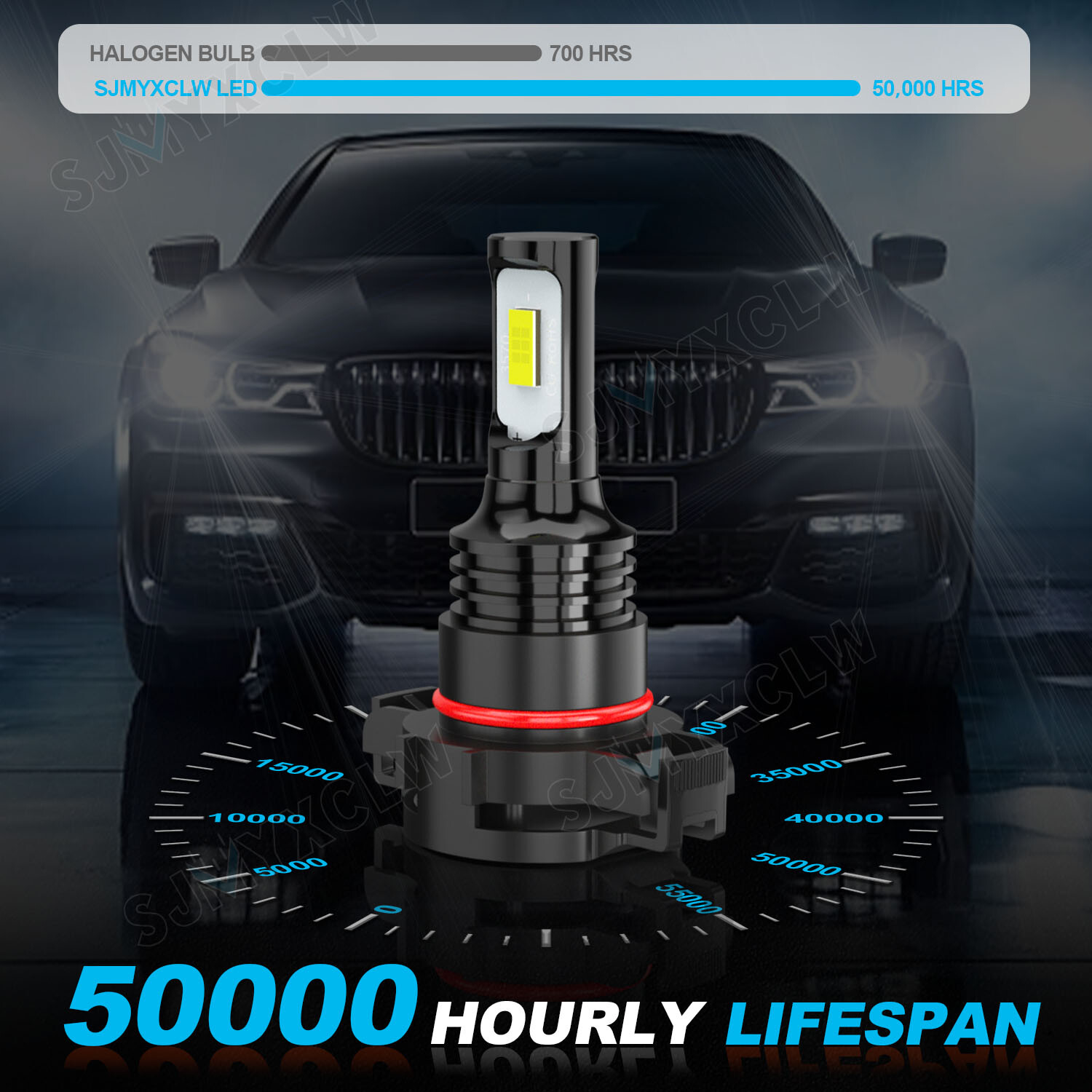 For GMC Yukon XL 2015 2016 2017 2018 2019 5202 H16 LED Fog Lamp Light Bulbs