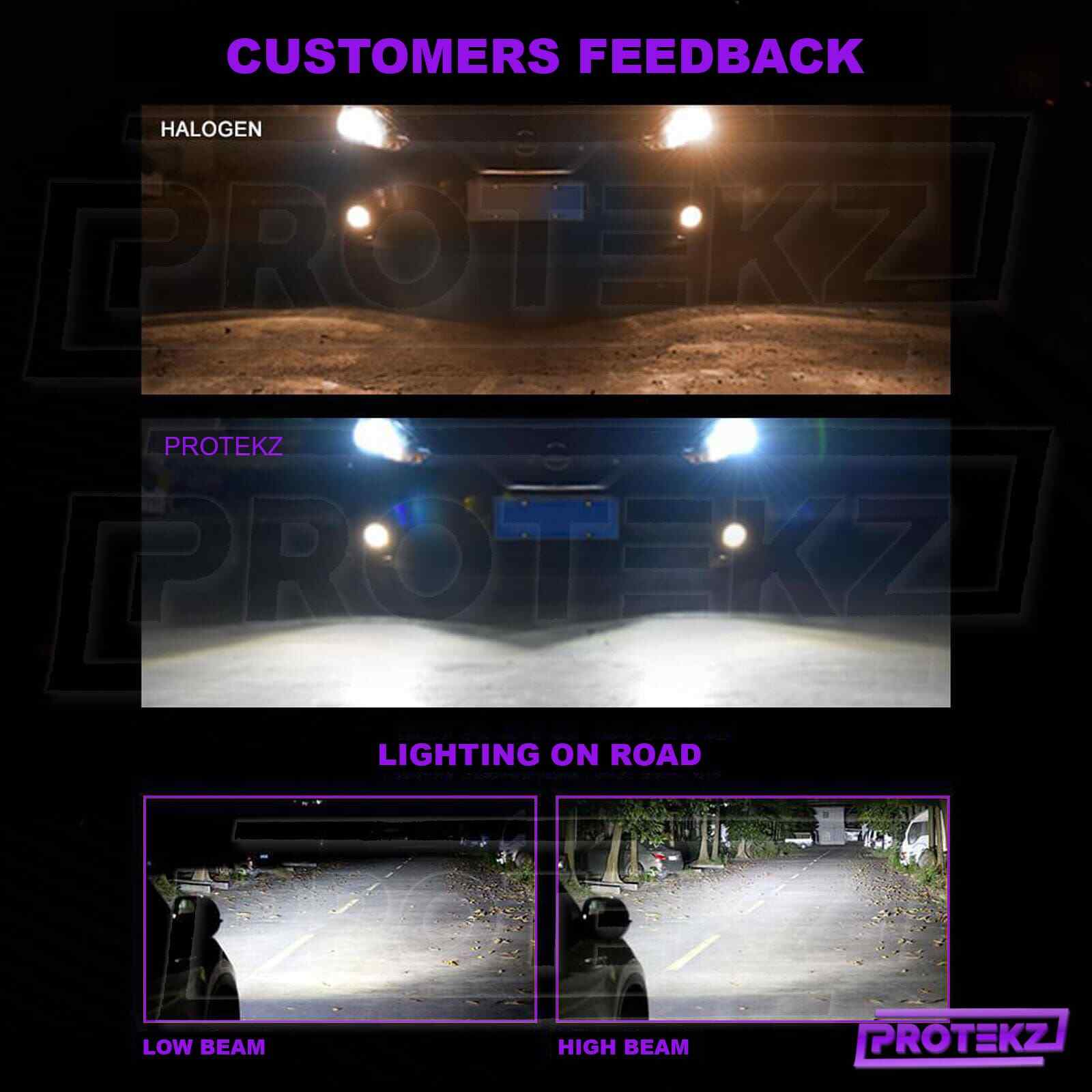 9006 LED Headlight Bulbs HB4 HB4U 9006XS 60W 7200LM 6000K Xenon Cool White