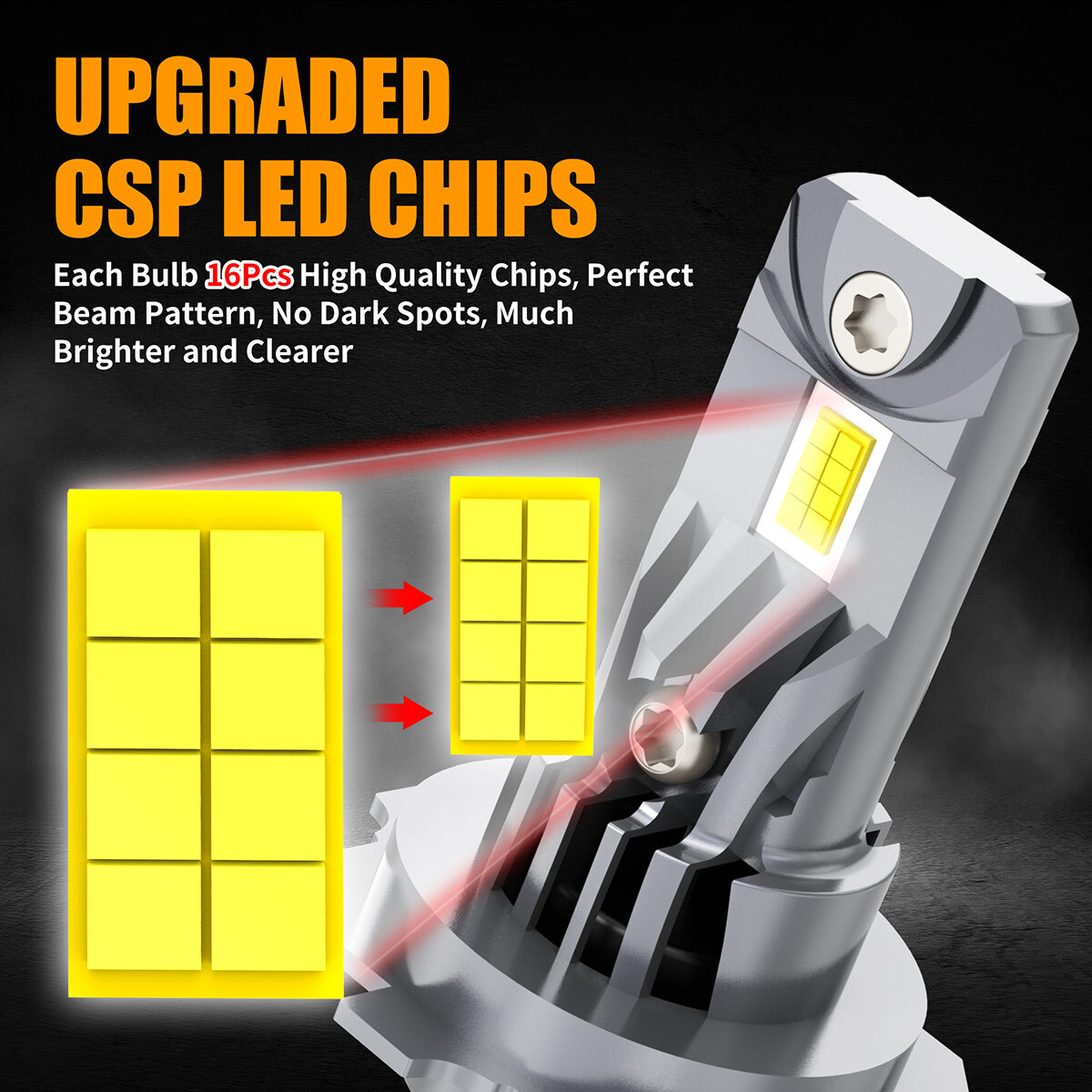 4x H7 LED Headlight Bulb Kit High Low Beam 110W 30000LM Super Bright 6000K White